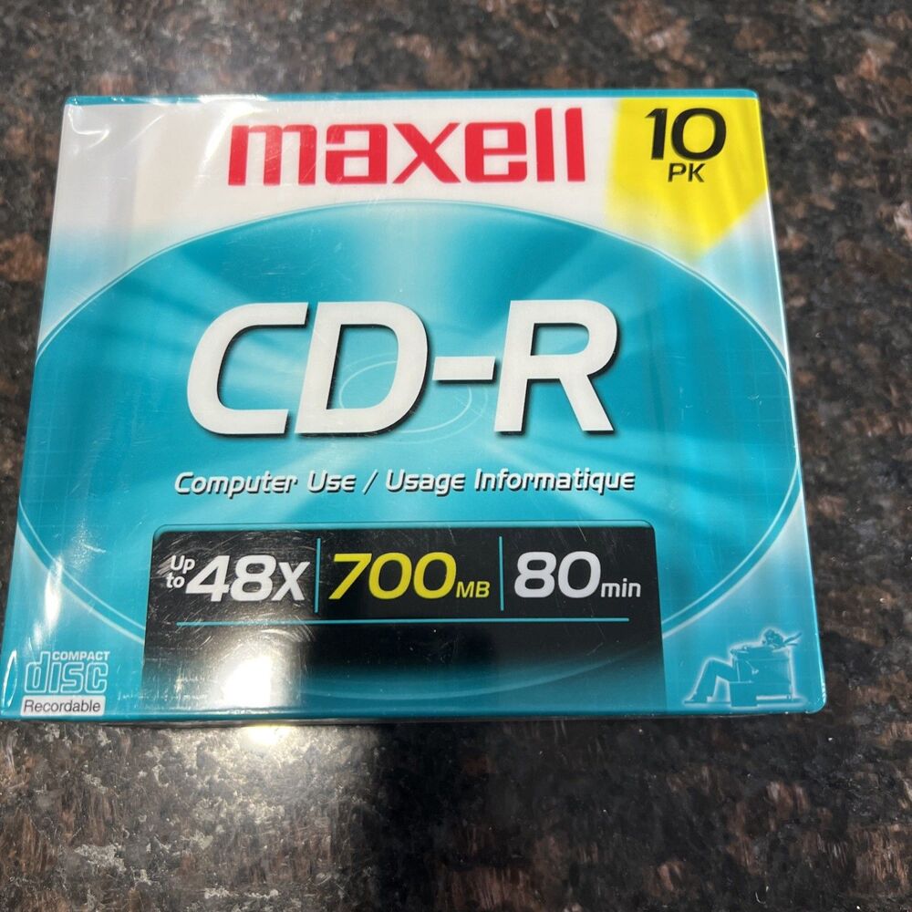 Maxell ︱CD-R ︱ 10-Pack ︱700MB ︱80-Min ︱48x ︱NEW IN PACKAGE